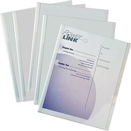 C-Line Report Covers with Binding Bars, Economy Clear Plastic, White Bars, 8.5 x 11 Inches, 50 per B