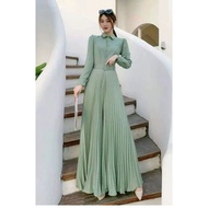 Leonna Sha-Num Jumpsuit Button Button Women Free Belt Casual Korean Style