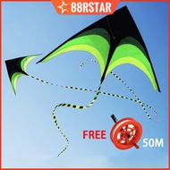 Long Tail Rainbow Kite With Kite String 50m Outdoor Kites Flying Toys Kite For Children Kids