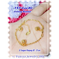 Original Yaxiya Brand 18K Gold Plated Bracelet YXY-G44-BG Gold Ball