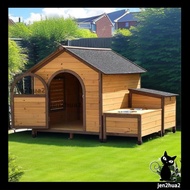 Large Solid wood dog house rainproof waterproof windproof dog cage cat house kennel rumah kucing dog house with door狗屋