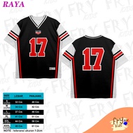 [Free Custom Name Numbers]  Unisex  Oversize Jersey 17 Retro Breathable Jersey