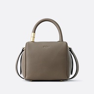 FION Chocolate Box Bag Cow Leather Portable Toast Bag Shoulder Bag 2023 Women Crossbody Handbag 3 Colors to Choose