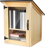 Marsui Outdoor Library Book Box Literature Exchange Kit Outdoor Wood Cabinet for Sharing Books Commu