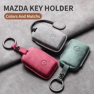 Mazda CX5 CX3 CX30 CX8 Mazda 2 Mazda 3 Mazda 6 Keyless Remote leather Car Key Cover case Casing Acce