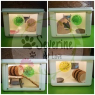 Box Modif akrilik | Paket kandang hamster Lengkap | Box Es krim