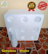 Hydroponics Grow box - 9holes (BrandNew) with 9pcs styrocups