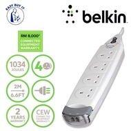 Belkin Home Series 4-Socket Surge Protection Power Extension Socket (2m)