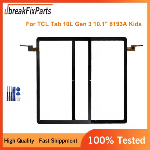 For TCL Tab 10L Gen 3 10.1" 8193A 8493A Kids Touch Screen Digitizer Front Glass Replacement for TCL 