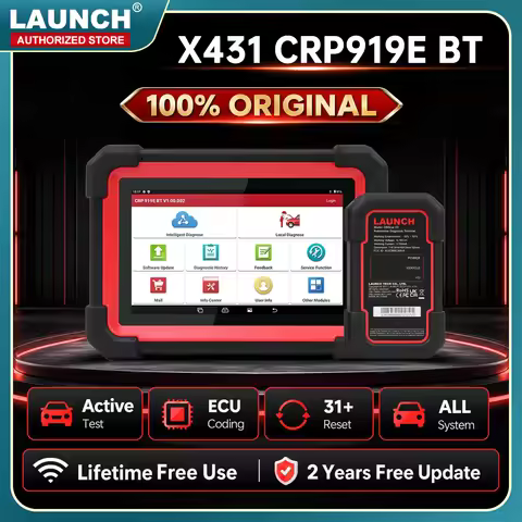 100% Original LAUNCH X431 CRP919X BT Car 2026 Diagnostic Tool Auto OBD2 Scanner Work with Active Tes