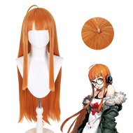 Cardamom Persona Persona5 Sakura Futaba cos Wig Orange Long Styling Straight