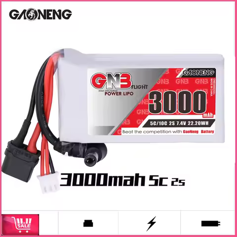 Original GNB Fatshark Glasses Dominator Skyzone Aomway FPV Goggles Lipo Battery 3000MAH 2S 5C/10C 7.