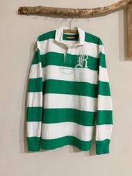 正品Polo Ralph Lauren rugby 衫學院 經典 橄欖球 寬條 復古 古著 90s 條紋衣 重磅Y2K