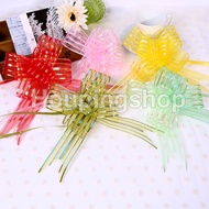 10pcs Gift Packing Pull Bow Ribbons Flower Ball Pull Ribbon Gift Christmas Wedding Car Flower Wedding Decoration