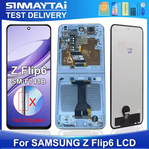 Tested Z Flip6 5G For Samsung For Z Flip 6 SM-F741B F741U F741W F741N LCD Display Touch Screen Digit