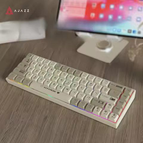 AJAZZ AK680 Wired 68-key Mechanical Keyboard Full Key Hot-swappable 19-piece Conflict-free Ldual-mod