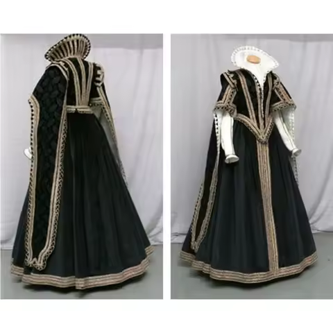 16th Century Tudor Queen Walking Dress Historical Victorian Renaissance Anne Boleyn Tea Party Ball G