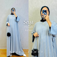 Seya Premium Kaftan Motif Garis by Rayon Jumbo - Daily Gamis Daster Kaftan mewah simple elegan