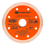 PUMPKIN 23116 TUR4-OR ใบตัดคอนกรีต ใบตัดเพชร ใบตัดปูน ใบตัดกระเบื้อง 4 นิ้ว ตัดแห้ง ตัดน้ำ เทอร์โบบาง สีส้ม