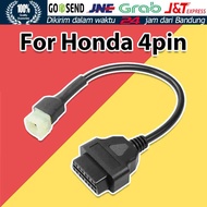 4pin to OBD 16pin Adapter OBD2 Fault Diagnostic Cable for Honda Motorcycle