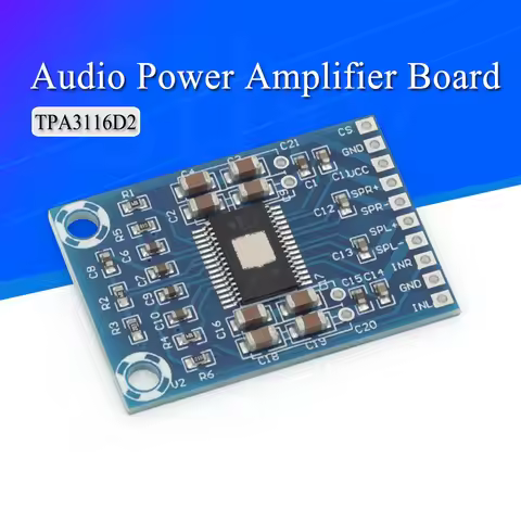 1/5/10Pcs TPA3116D2 XH-M562 50W+50W 2.0 Channel Digital Stereo Audio Power Amplifier Board DC 12-24V