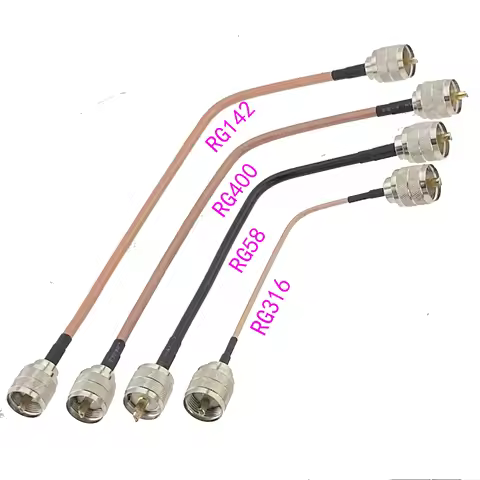RG316 RG58 RG142 RG400 UHF PL259 Male Plug to UHF PL259 Male Straight Connector RF Jumper pigtail Ca