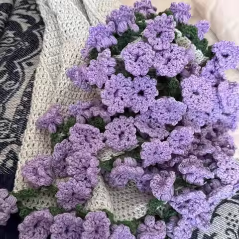 Bouquet Blanket Crochet Kit Craft Knitting Kit Versatile Crafting Projects Hand