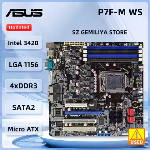 ASUS P7F-M WS workstation Motherboard LGA 1156 DDR3 USB2.0 PCI-E 16X SATAII USB2.0 Micro ATX Motherb