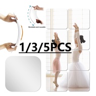 3D Flexible Acrylic Mirror Glass Tile Decal - Square Mirror Wall Stickers - Self Adhesive Mirror