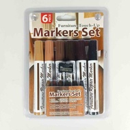 Yongli Wood Coloring Markers Wood Repair Sticks Marker 6 markers + 6 crayons