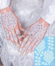 GRATIS kuku palsu 3d 12pcs + HENNA INSTAN PUTIH PENGANTIN nail