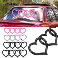 KNITWEARX Trunk Tail Label Badge, Heart-shaped ABS Plastics Love Heart Logo Rear, Car Logo Trunk Lab