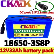 18650Battery Pack Rechargeable Portable Lithium Ion Battery12V 32000mAh12.6V32Ah Battery