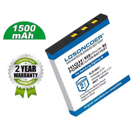 Battery 1500mAh SLB-0837 For Samsung Digimax i5 i6 PMP I50 L60 NV3 NV7 L80 I70 I70S L700 L700S L73 N