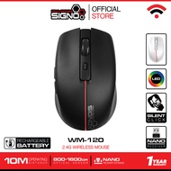 SIGNO Wireless Optical Mouse รุ่น WM-120 (เมาส์ ไร้สาย)