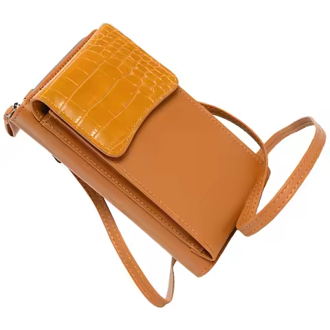 PU Mobile Phone Purse Crossbody Bag Multifunctional Small Cell Phone Purse Removable Strap Small Cro