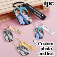 1pc Custom Couple Photo Keychain, Personalised Calendar Date Keychain, Custom Date Keychain, Custom 