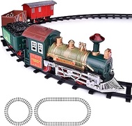 ArtCreativity Deluxe Train Set for Kids - Battery-Operated Toy with 4 Cars and Tracks - Durable Plastic - Cute Christmas Holiday Train for Under The Tree, Great Gift Idea for Boys, Girls, Toddlers