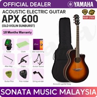 Yamaha APX600 Thin-line Cutaway Acoustic-Electric Guitar - Old Violin Sunburst Color ( APX 600 )