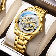 Men's Watch Double-sided Transparent Skeleton Mechanical Fully Automatic Tourbillon Movement