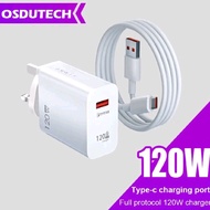 120W Adapter +6A Type-C Data cable QC 3.0 Fast charging Adaptor Kabel