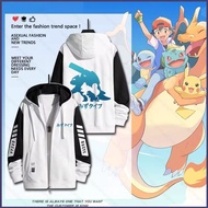 YT2 Pokemon Bulbasaur Squirtle anime zipper Hoodie coat jacket Unisex Top YT2