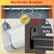 almari baju oval bracket Tube Support wardrobe rod holder wardrobe rod almari baju hanging bracket