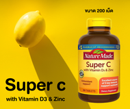 Nature made super c with vitamin d3 and zinc 200 Tablets