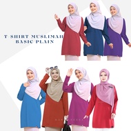 Tshirt muslimah basic plain Humaira Design | Baju sukan | Tshirt kosong