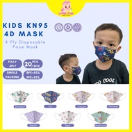 KN95 Baby Kids 4ply Layers Disposable 3D Quality Face Mask (20pcs per box)  0-3/4-12 Year Old