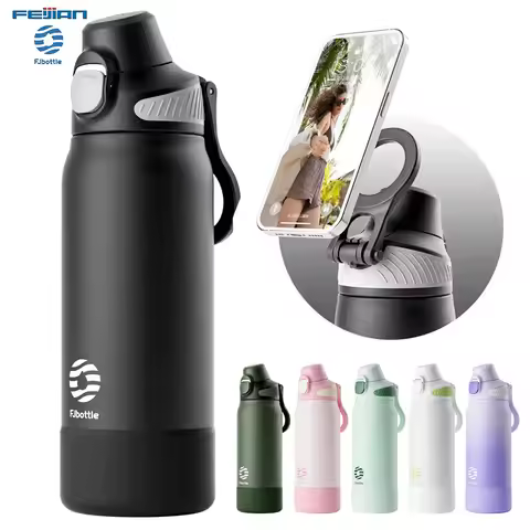 Fjbottle 600/1000ML Thermos Water bottle Magnetic Vacuum Tumbler Leakproof Outdoor Sports/Camping In