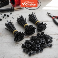 Enhanced 20/50/100 universal nylon cable tie buckles wire connector heat shrink tube LED strip clip 