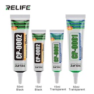 RELIFE 50ml CP-0001 Transparent Adhesive Clear Liquid Glue CP-0002 Black glue Mobile Phone Frame Rep