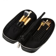 Brush Fiber 12 Brush Tube Black Makeup Tools Portable Beauty Wholesale Ready Stock Zipper Bag Makeup
